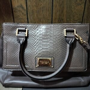 Tignanello Brown Textured Leather Satchel - Tignanello